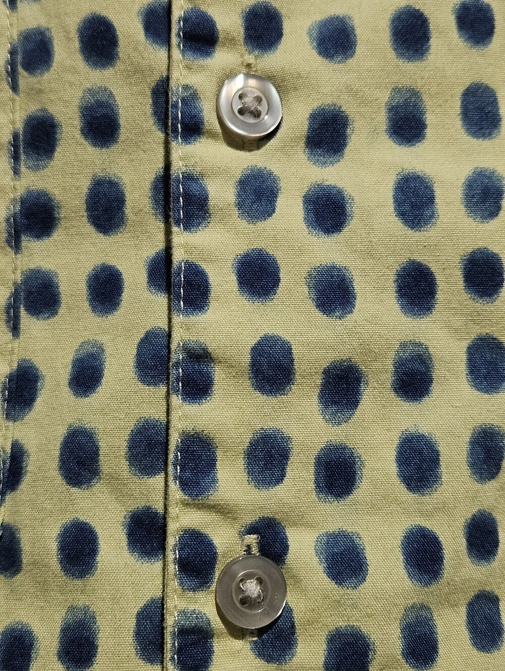 House Of AAMA/Target Collab Muted Yellow Short-Sleeve Button Front Dot Shirt NWT - Picture 5 of 6